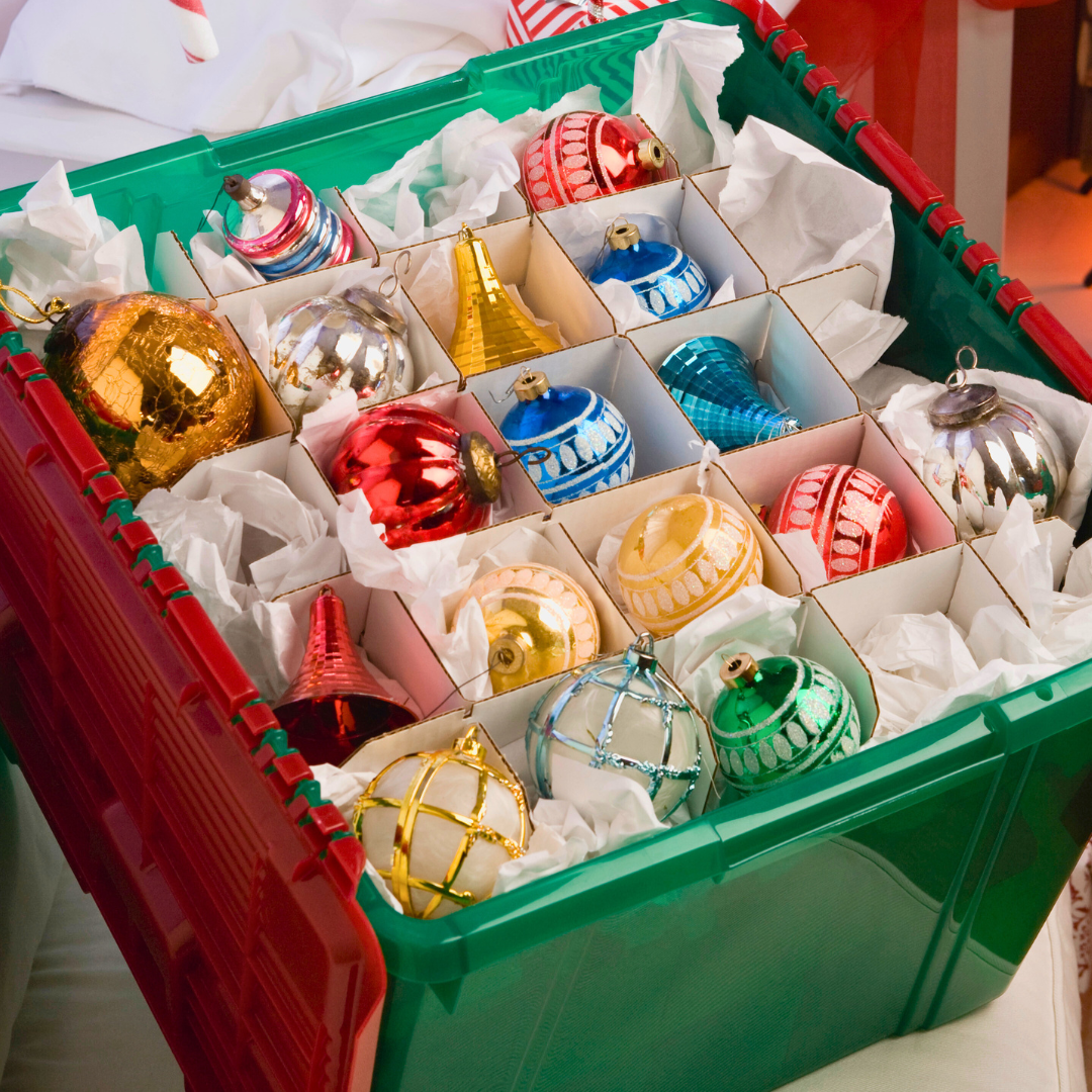 Kerstbal opbergboxen