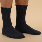 apollo men alpaca wool casual socks 2-pack 39/42 multi beige