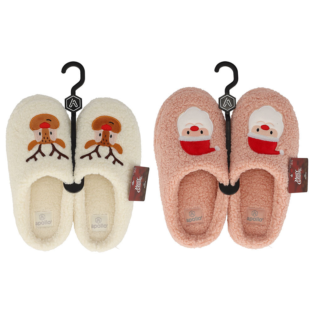 apollo ladies x-mas home slippers 39/40 combi a ass 2