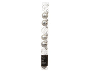 kerstballen glas transparent shiny - matt - shiny 3ass zilver d.3cm
