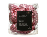 dennenappel glas shiny - matt mix bloesem roze d.2.5cm x h.6cm