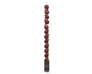 kerstballen polystyreen shiny, matt, glitter mix kerstrood d.3cm koker a 14 stuks