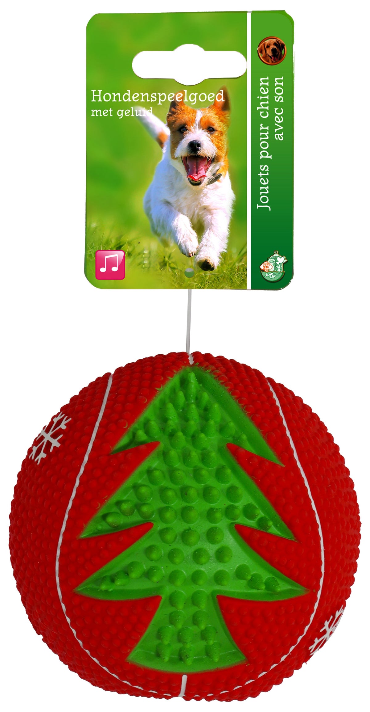 kerstbal latex 10cm rood/groen