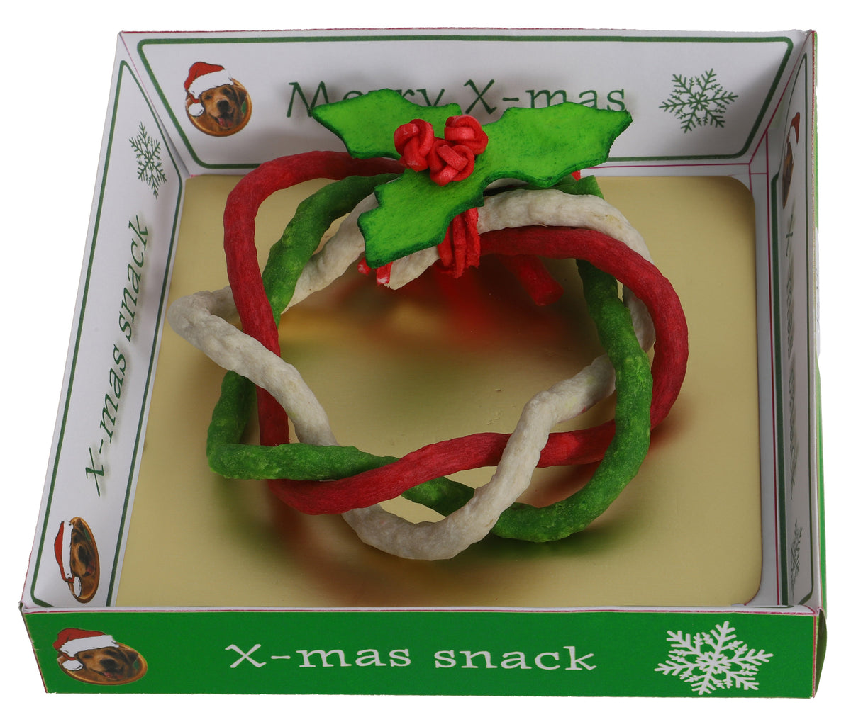 kerstkrans in blisterdoos rd/grn/wit