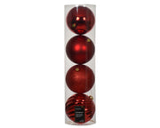 kerstballen shatterpoof d.14cm mixtube a 4 kerstrood