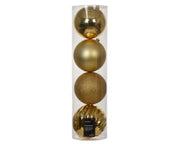 kerstballen shatterpoof d.14cm mixtube a 4 licht goud