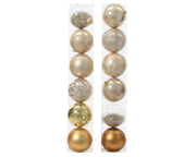 kerstballen shatterpoof d.15cm mixtube a 6 parel