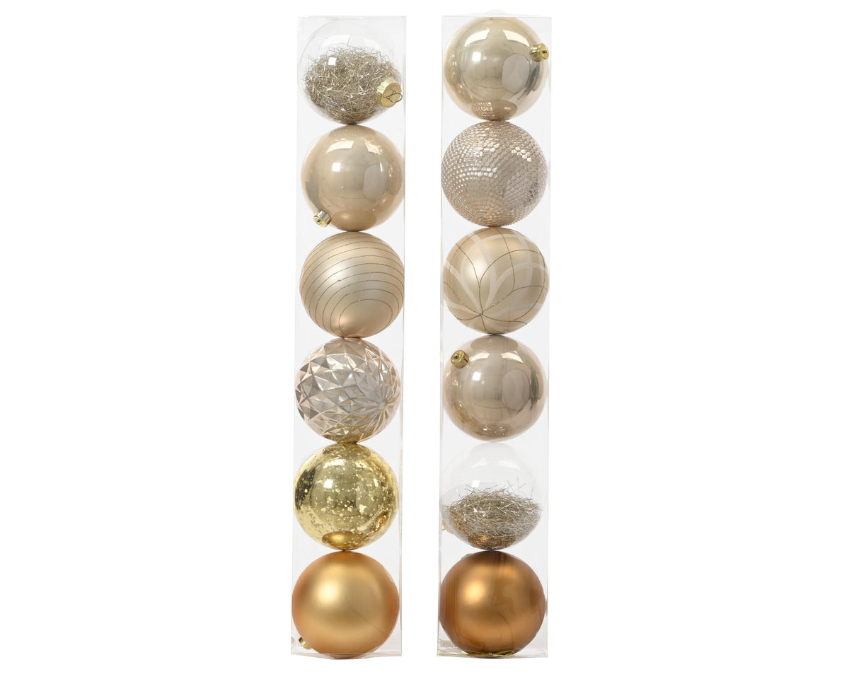 kerstballen shatterpoof d.15cm mixtube a 6 parel