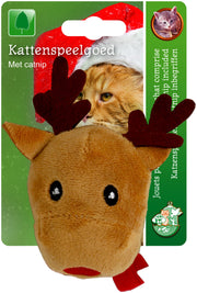 rendier kerst+catnip bruin 11cm