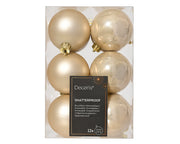 kerstballen polystyreen mix parel d.6cm koker a 12 stuks