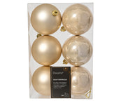 kerstballen polystyreen mix parel d.8cm koker a 6 stuks