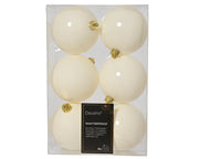 kerstballen polystyreen mix wolwit d.8cm koker a 6 stuks