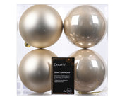 kerstballen polystyreen mix parel d.10cm koker a 4 stuks
