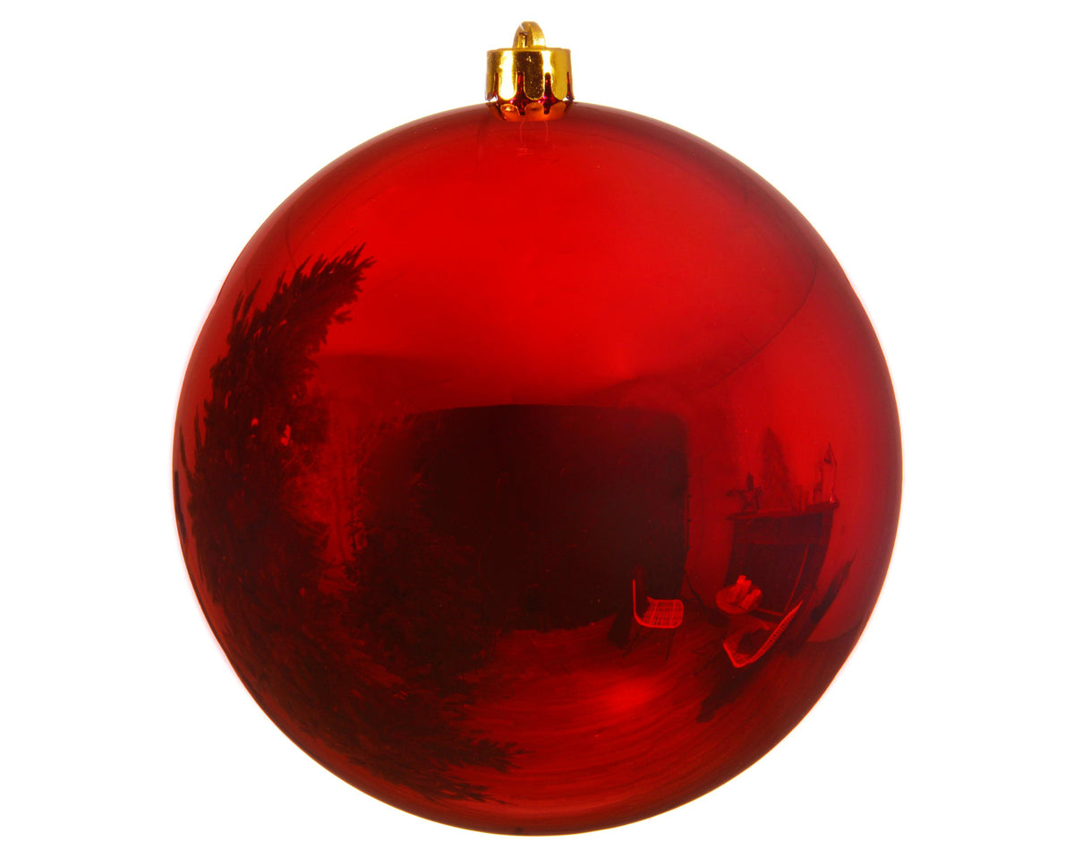 kerstballen polystyreen shiny d.14cm kerstrood