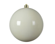 kerstballen polystyreen shiny wolwit d.14cm