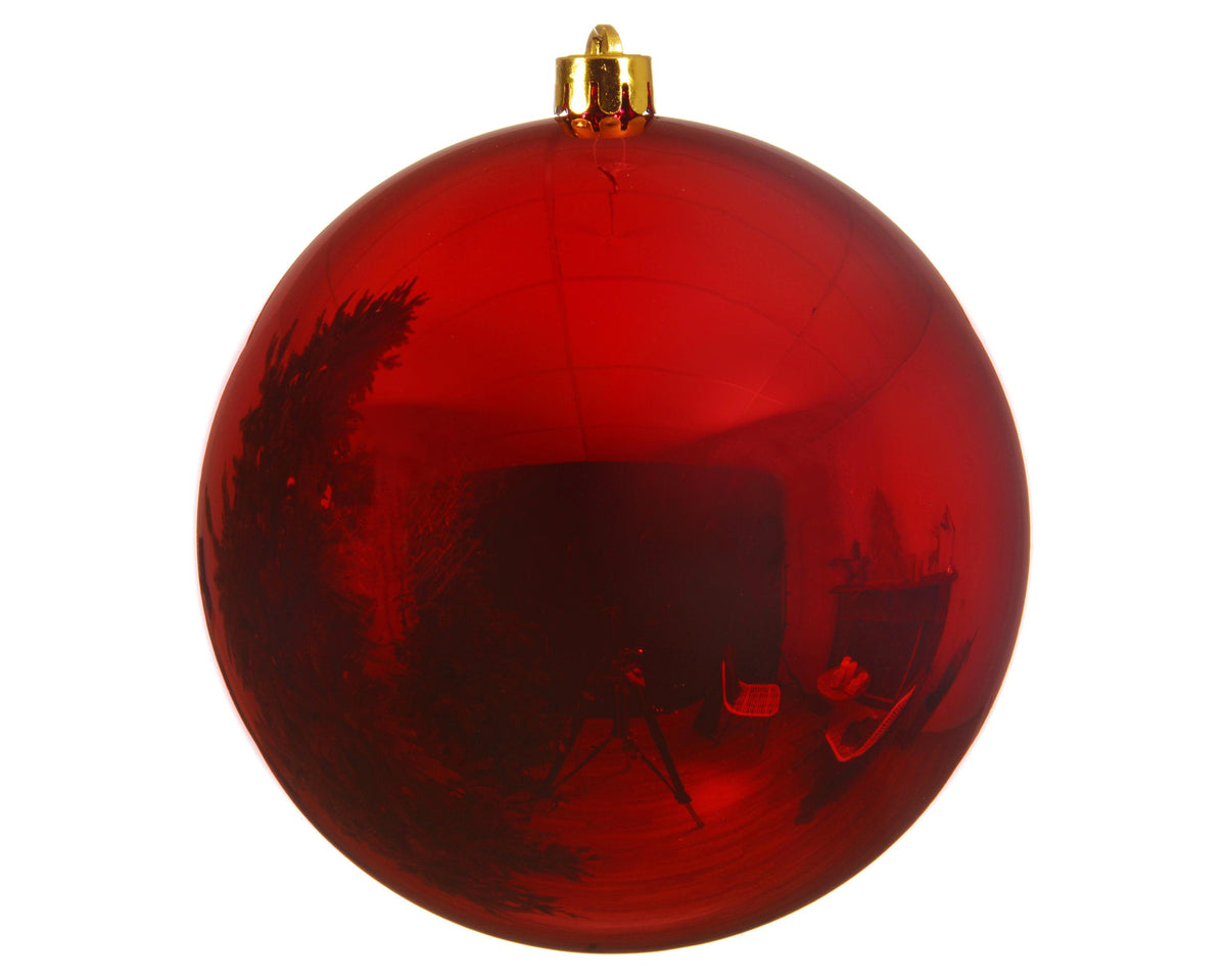 kerstballen polystyreen shiny d.20cm kerstrood