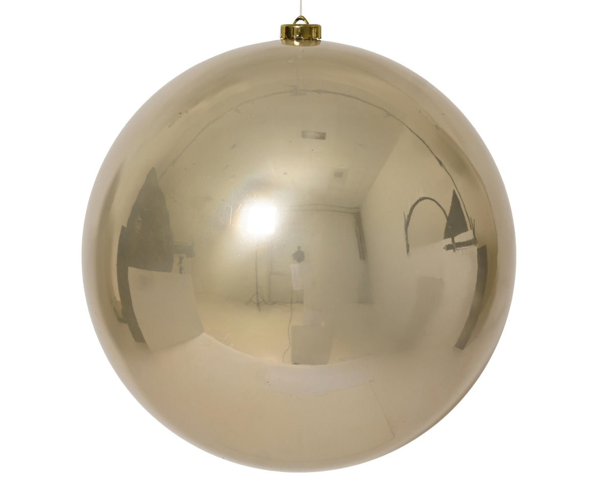 kerstballen polystyreen shiny d.25cm parel