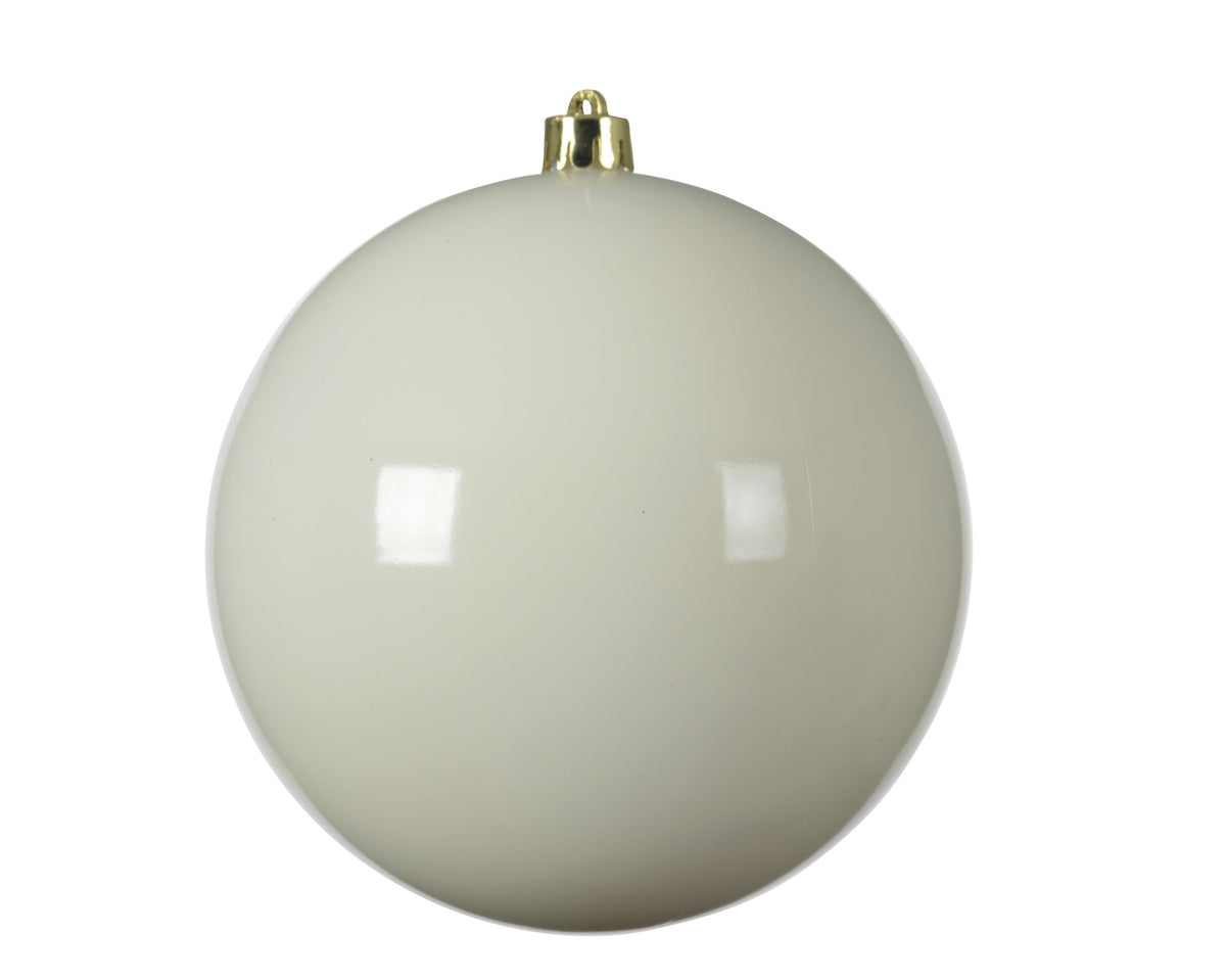 kerstballen polystyreen shiny wolwit d.20cm
