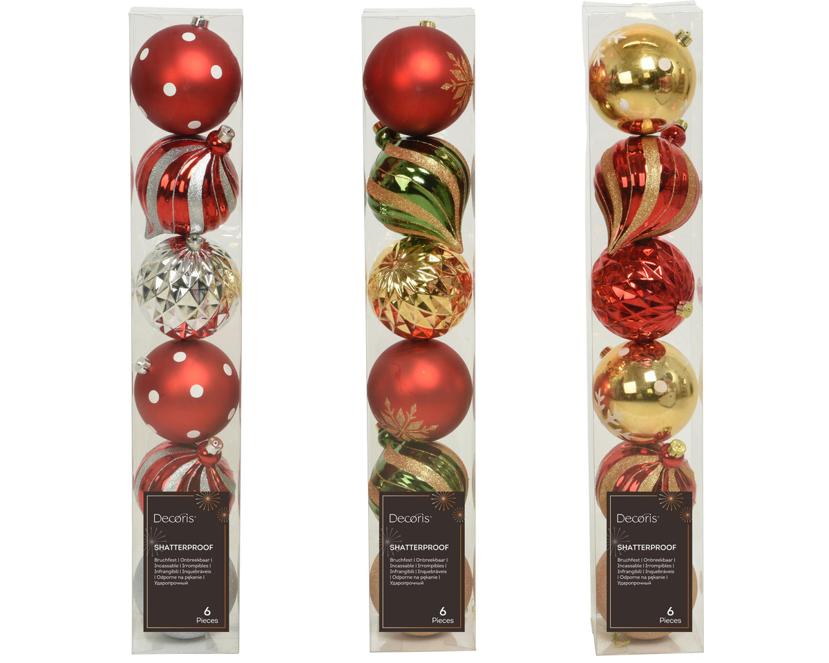 kerstballen shatterpoof d.15cm mixtube a 6 multi