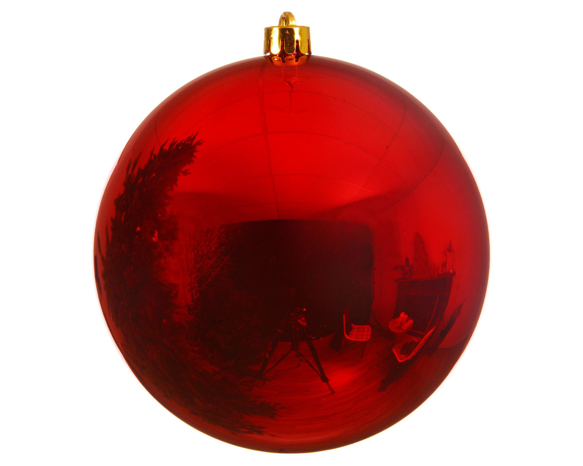 kerstballen polystyreen shiny d.25cm kerstrood