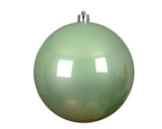 kerstballen polystyreen enamel mintgroen d.14cm