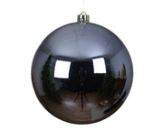 kerstballen polystyreen shiny ochtend blauw d.14cm
