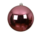 kerstballen polystyreen shiny bloesem roze d.14cm