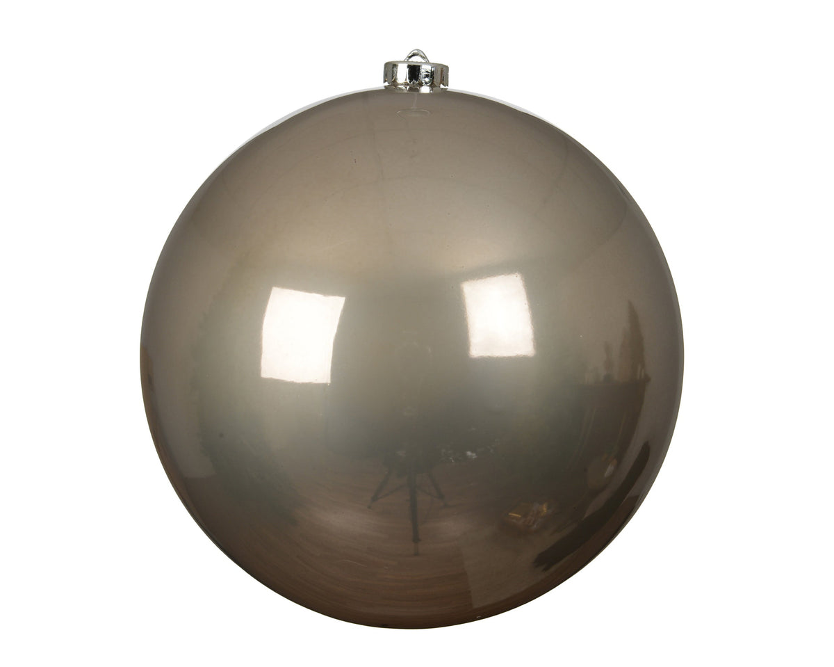 kerstballen polystyreen enamel smokey parel d.20cm