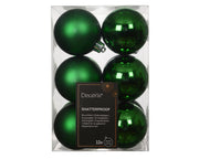 kerstballen polystyreen shiny - matt mix jolly groen d.6cm koker a 12 stuks