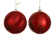 kerstbal polystyreen matt 2ass kerstrood d.8cm
