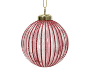 kerstballen polystyreen transparent glitter lines 2col ass assortie d.8cm