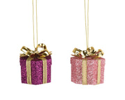 giftbox polystyreen glitter bow 2col ass assortie l.5.3cm x w.4.7cm x h.5.1cm