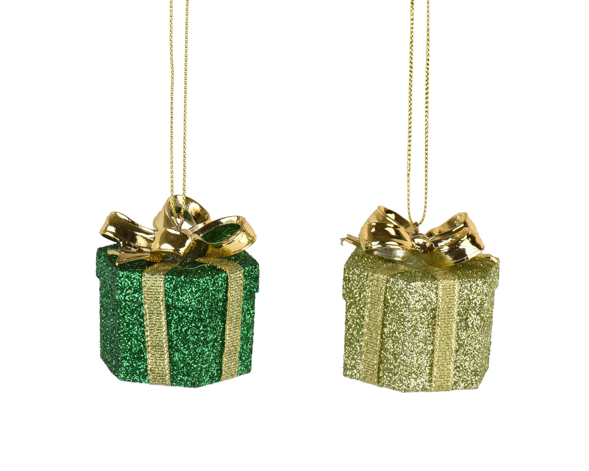 giftbox polystyreen glitter bow 2col ass assortie l.5.3cm x w.4.7cm x h.5.1cm