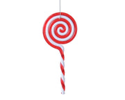 lolly plastic rood/wit l.0.3cm x w.5cm x h.13cm