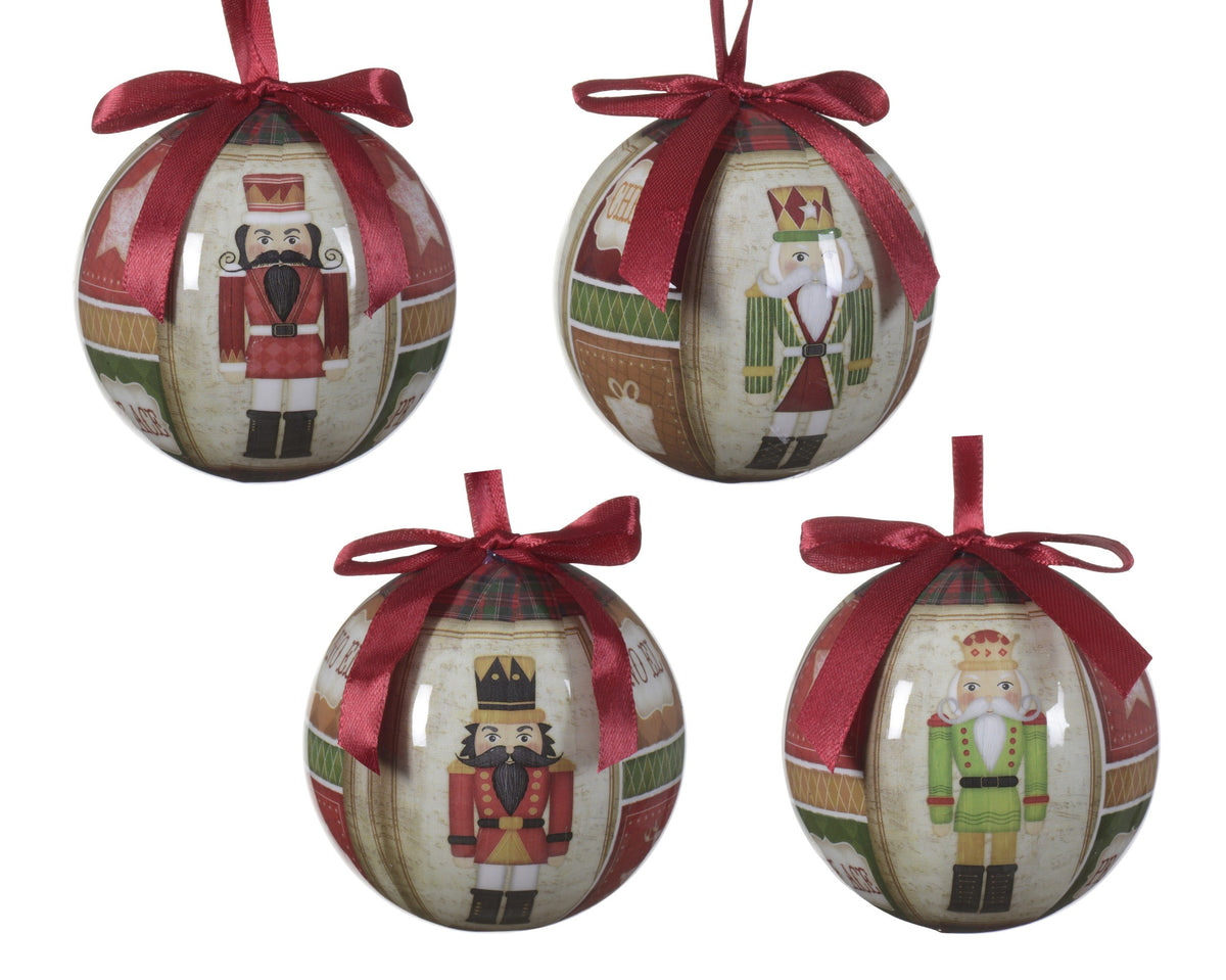 kerstbal op draad polyfoam shiny the nutcracker 4ass assortie l.8cm x w.8cm x h.9.3cm