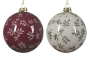 kerstbal polyfoam shiny leaves 2col ass assortie l.8cm x w.8cm x h.9.3cm