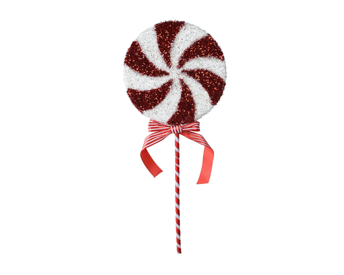 lolly foam tinsel rood/wit l.3cm x w.20cm x h.48cm