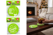 untersetzer filz "festtagsmuffel", 4er set, 10x10x0,5cm, 2 designs