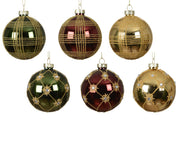kerstballen glas shiny 6ass assortie d.8cm