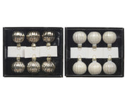 kerstballen glas antique finish 2col ass assortie d.4cm