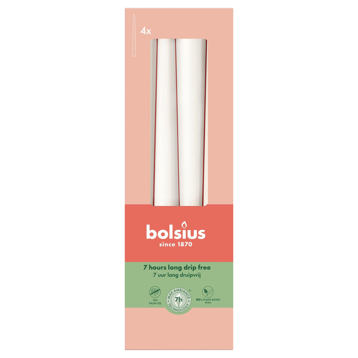 gotische kaarsen 245/24 doos 4 cloudy white