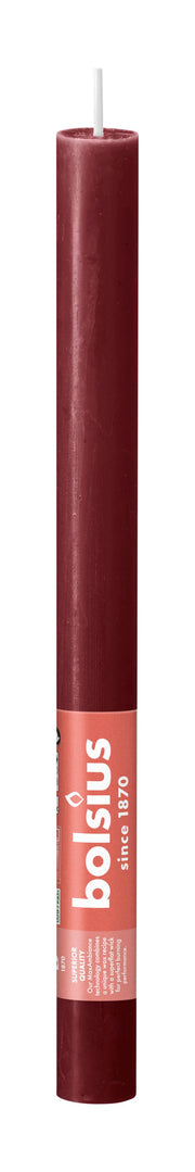 rustikale Tischkerze Velvet Red