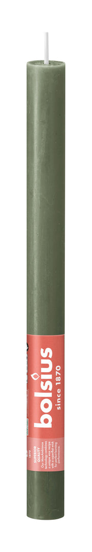 rustikale Tischkerze fresh olive