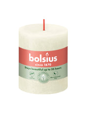 rustiek stompkaars 80/68 soft pearl