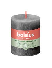 rustiek stompkaars 80/68 stormy grey