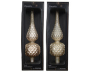 piek glas matt with glitter on top and edge 2ass parel d.8.7cm x h.30.5cm