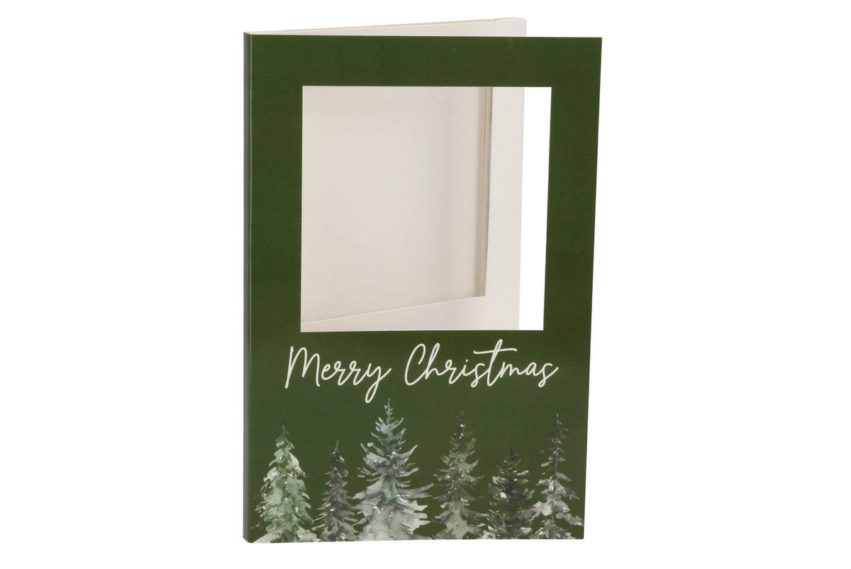gift tile card merry christmas green 21x14x1cm