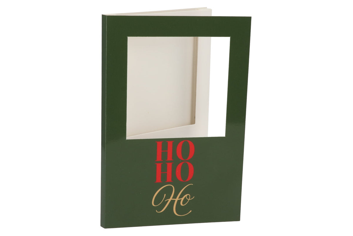 gift tile card ho ho ho green 21x14x1cm