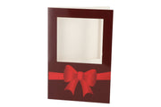 gift tile card groß bow burgundy 21x14x1cm