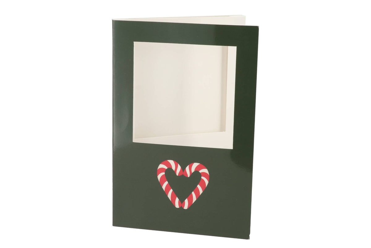 gift tile card candy heart green 21x14x1cm